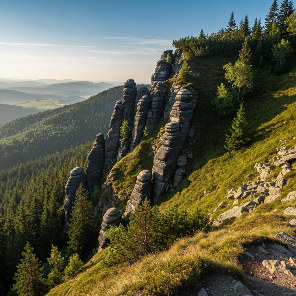 Mountain landscape showing natural resilience